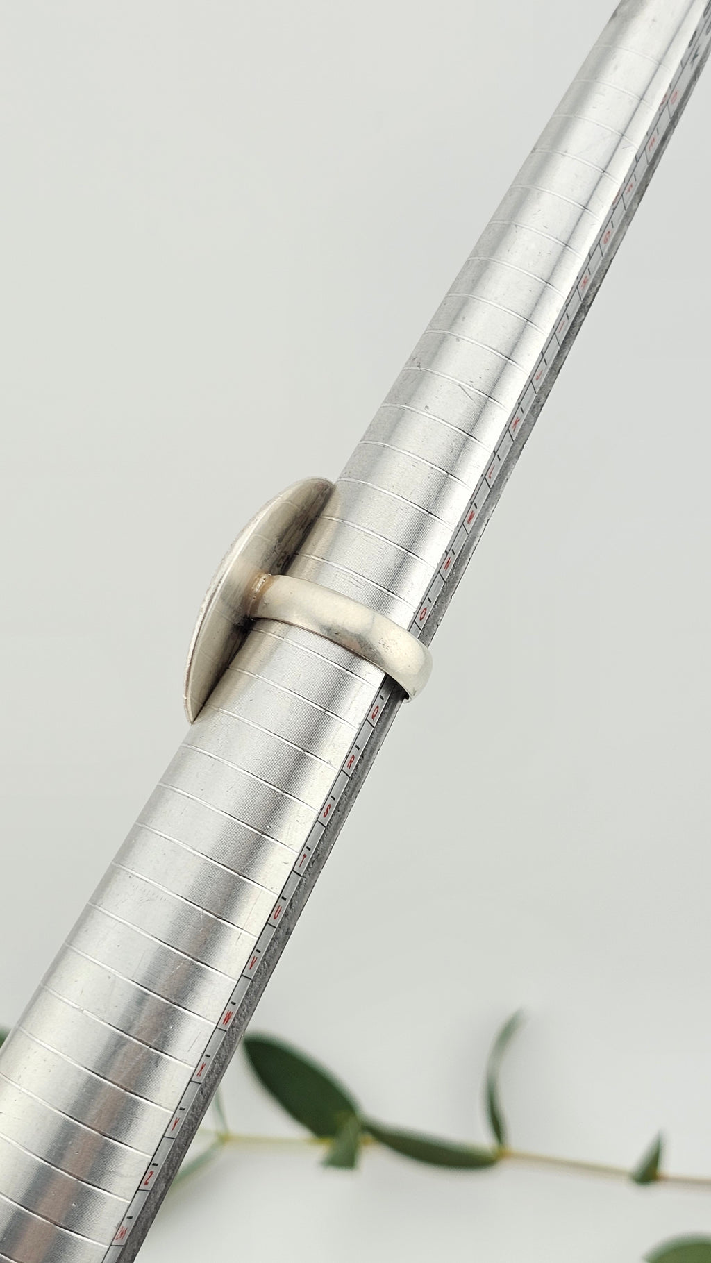 925 Sterling Silver Large,Round, Textured Statement Ring,size O 1/2