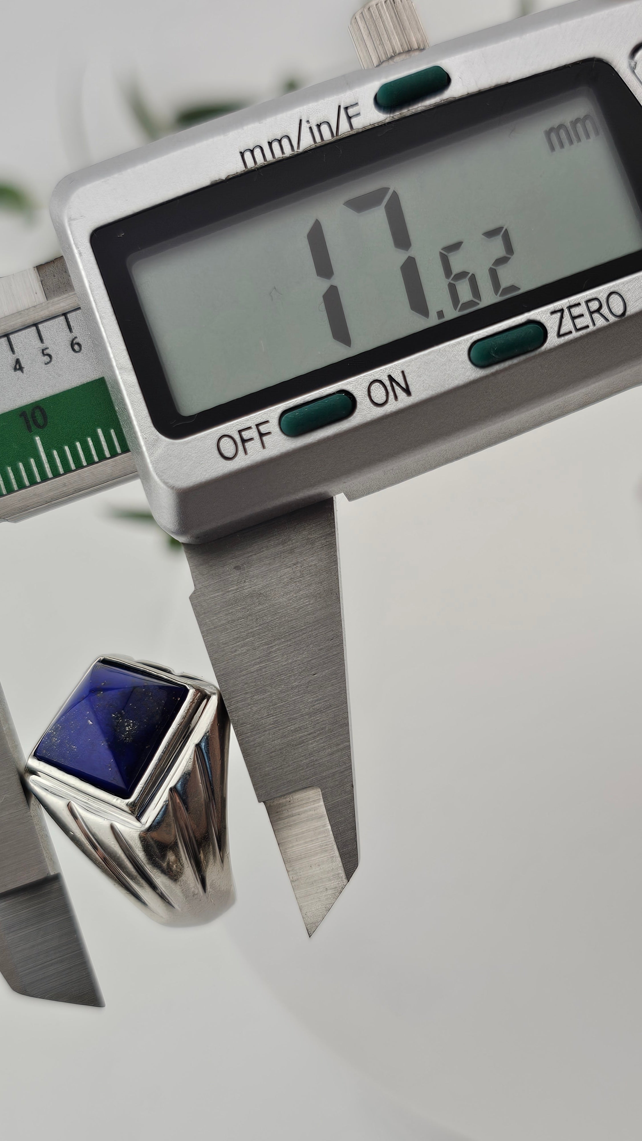 925 Sterling Silver Ring Featuring Natural Lapis Lazuli Gemstone, size M 1/2