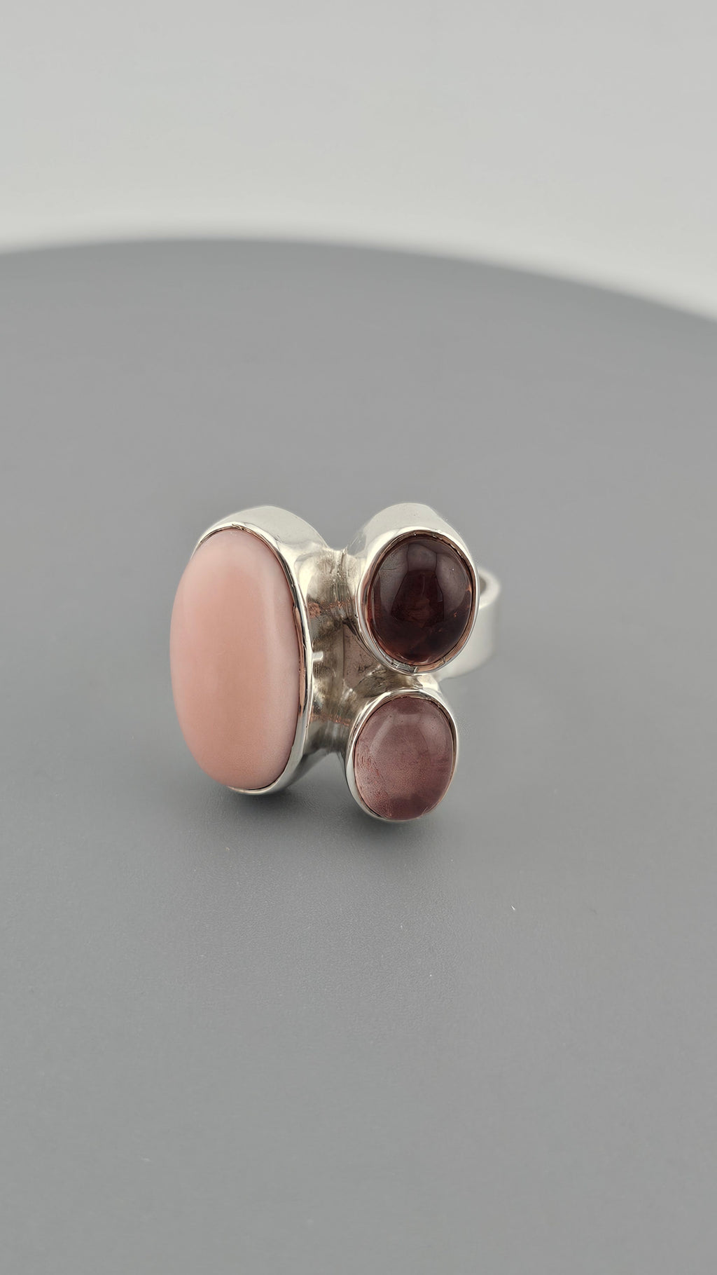 925 Sterling Silver Ring Featuring Multicoloured Gemstones, size N 1/2