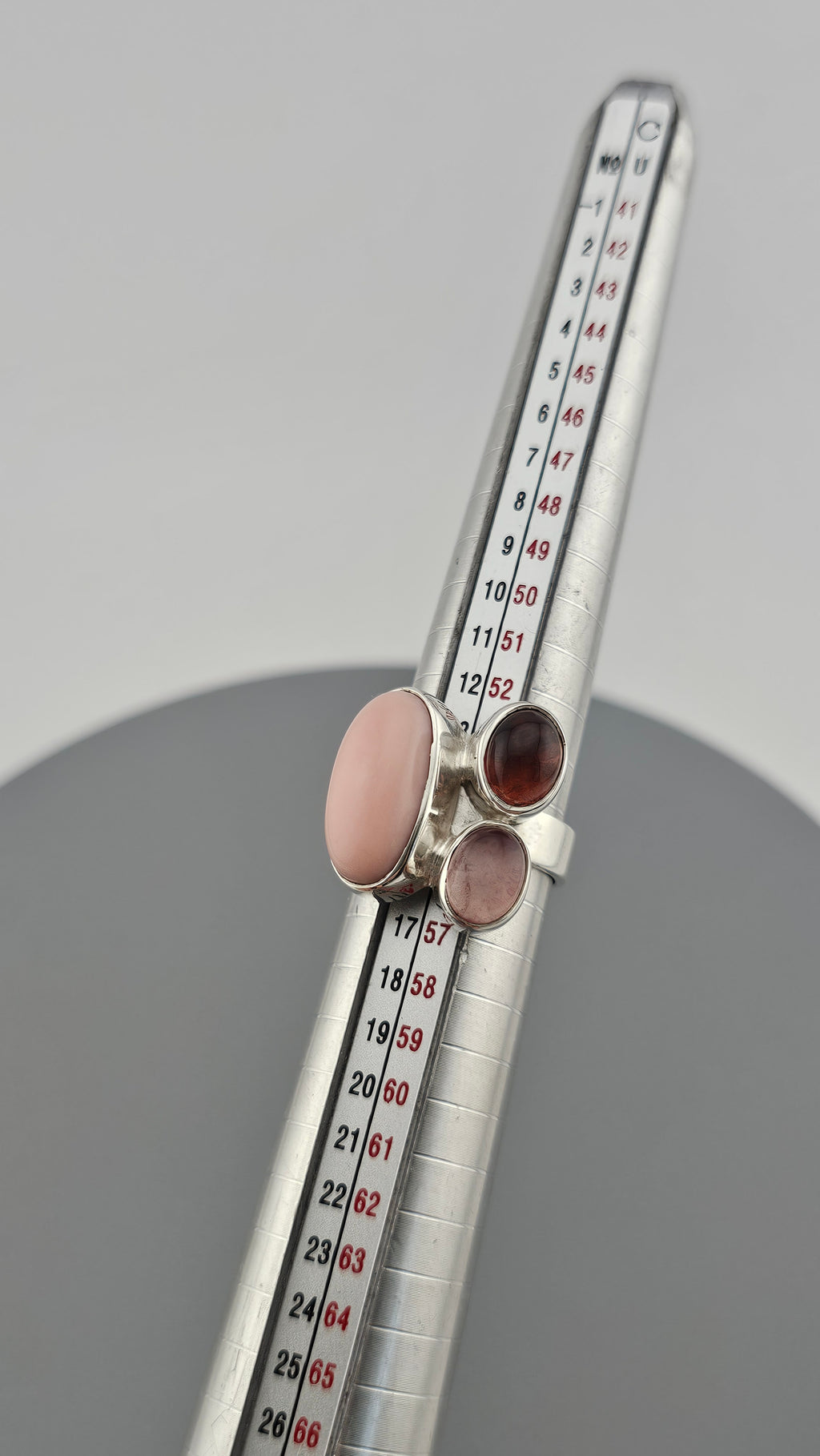 925 Sterling Silver Ring Featuring Multicoloured Gemstones, size N 1/2