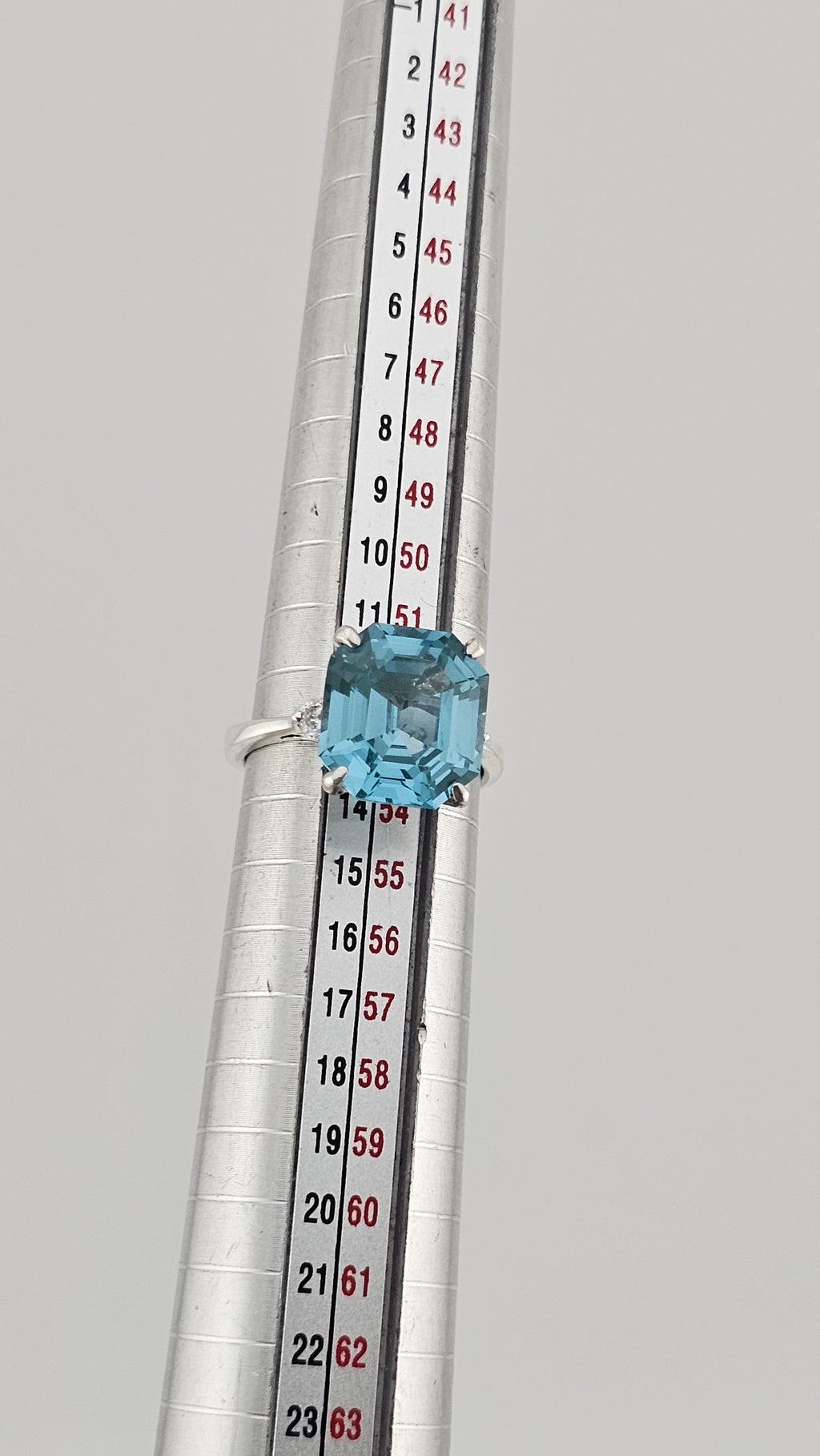 925 Sterling Silver Three Stone Set Ring,size M