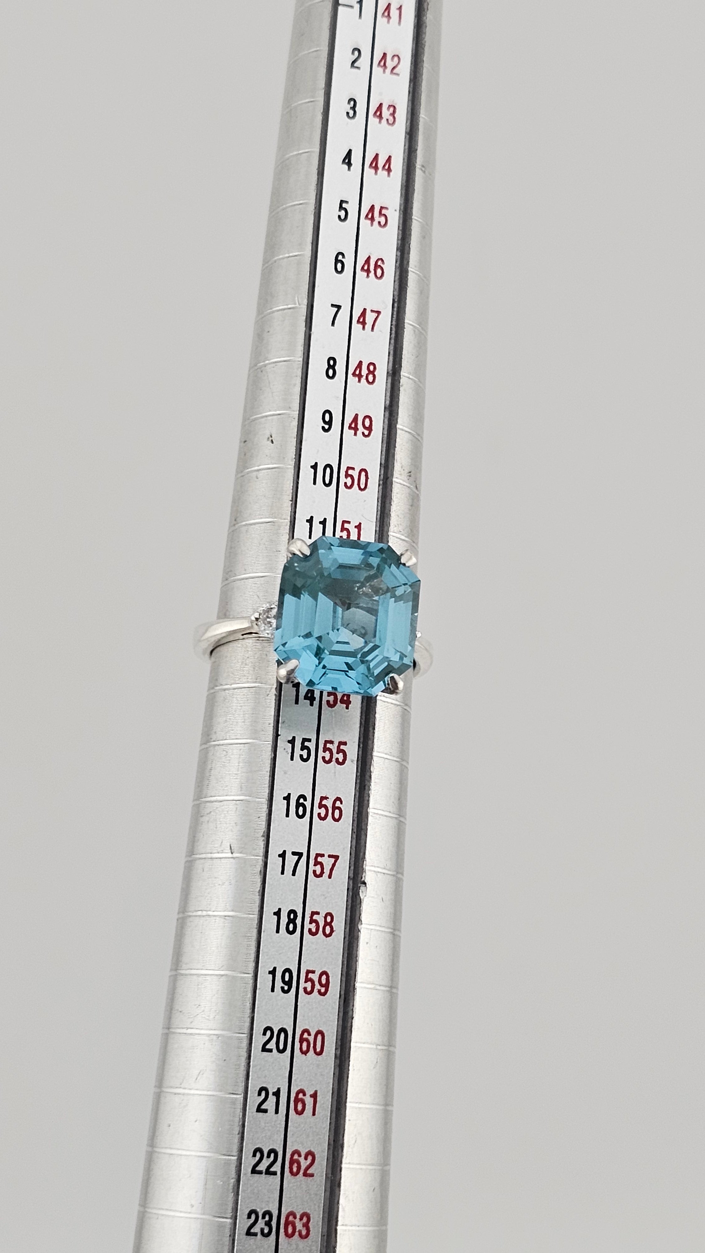 925 Sterling Silver Three Stone Set Ring,size M