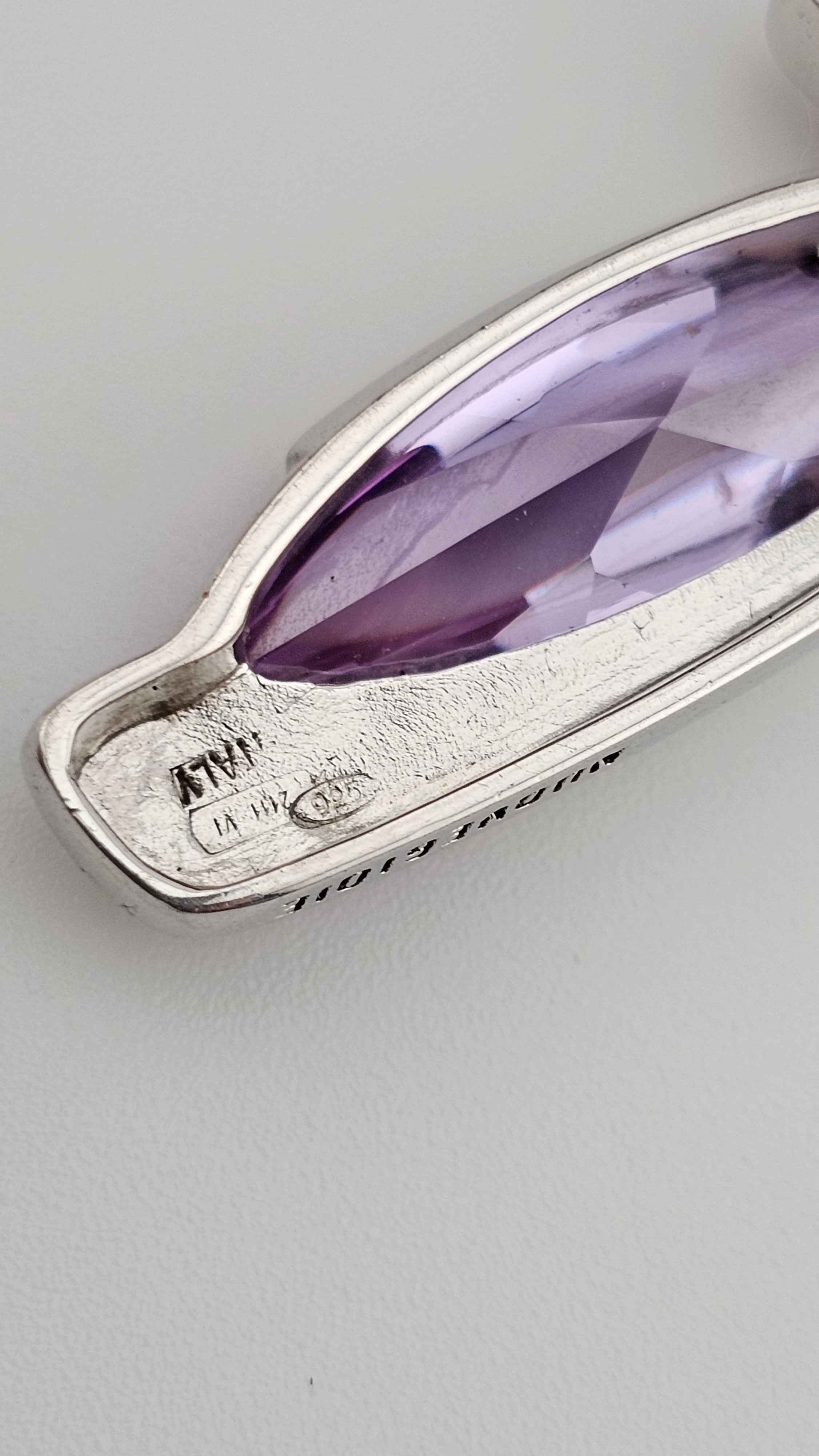 Vintage 925 Sterling Silver NuoveGioie Pendant on Collar Necklace