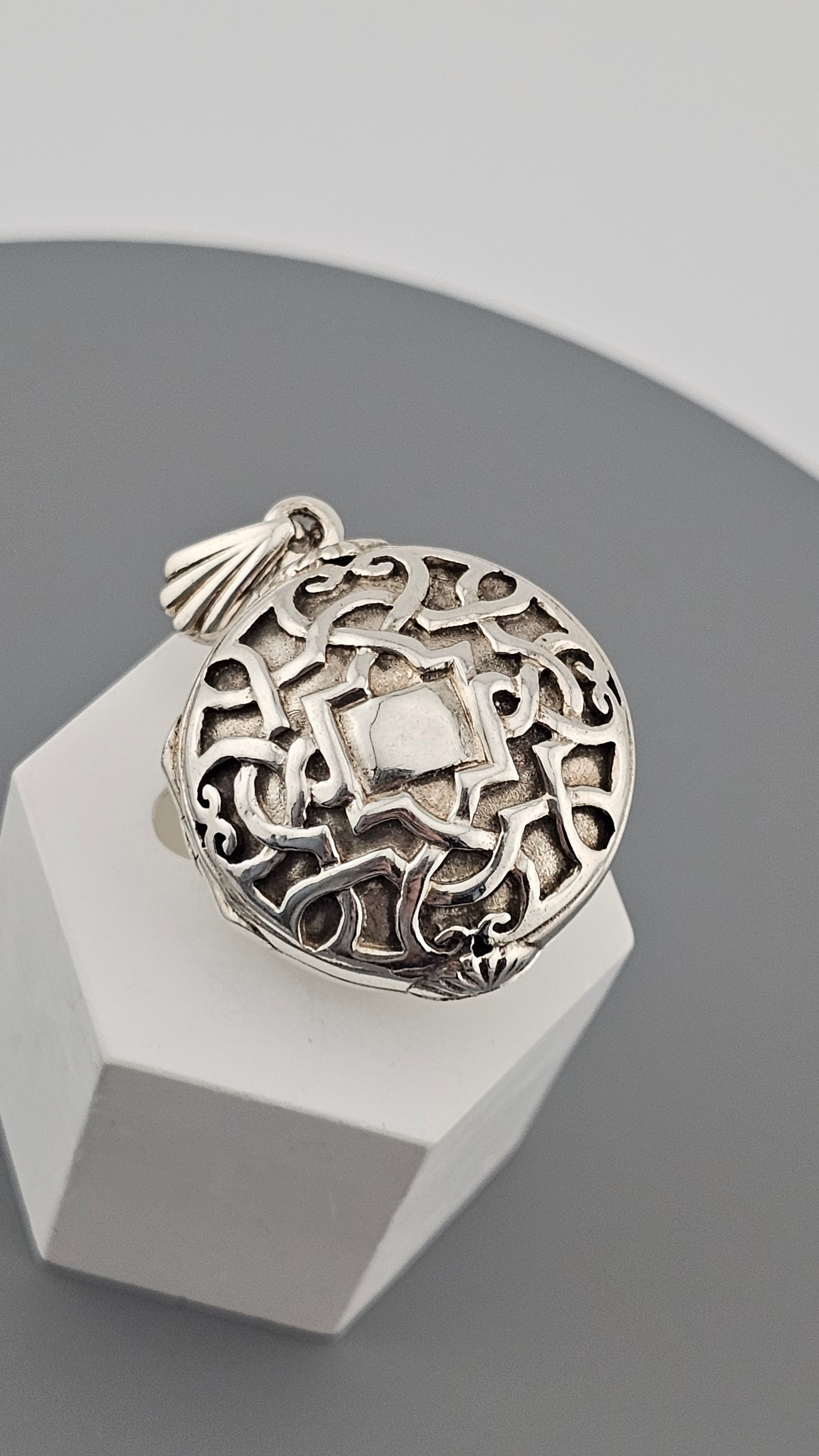 Genuine Kit Heath Celtic Chunky Locket Heavy Sterling Silver Pendant
