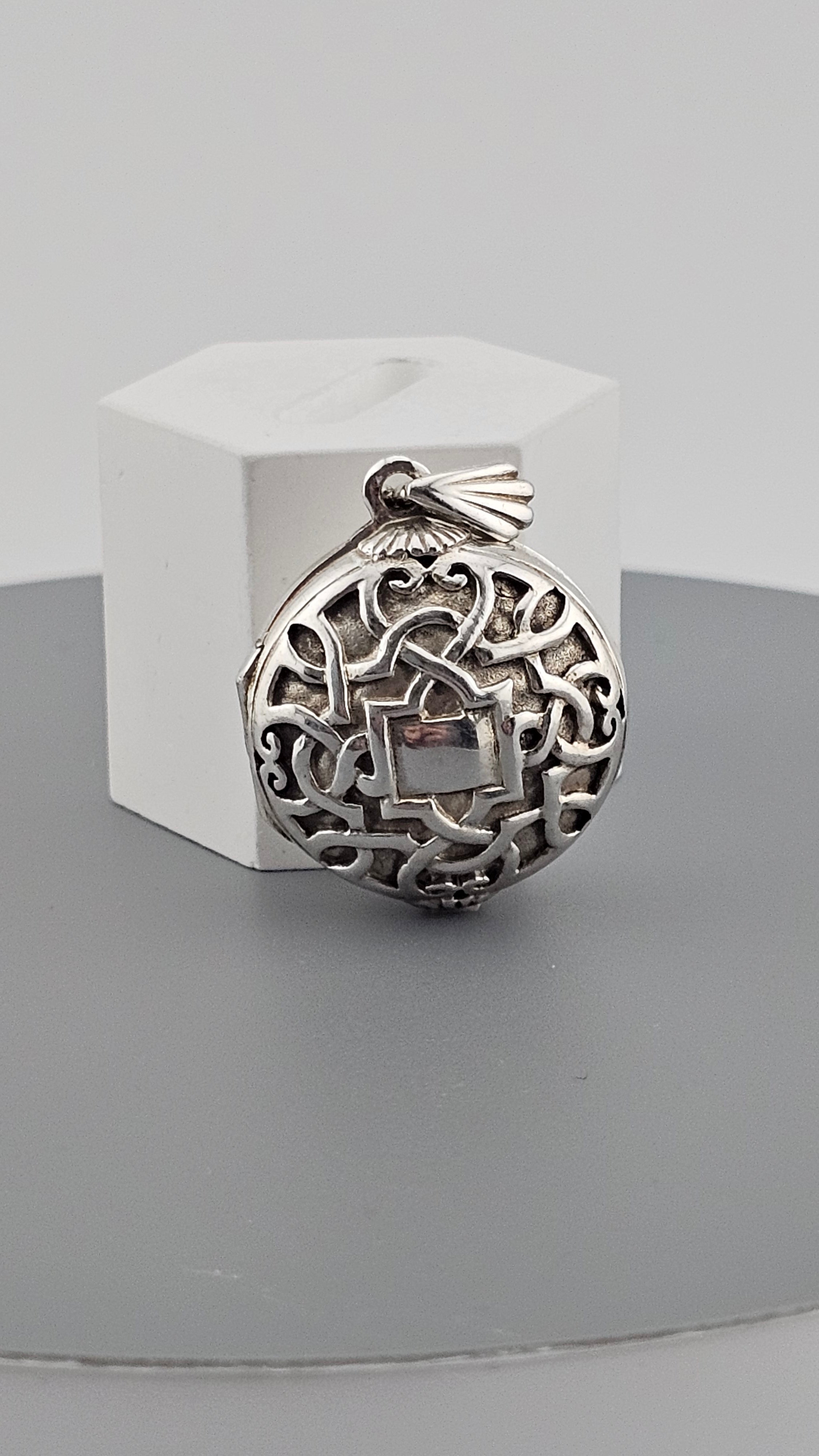 Genuine Kit Heath Celtic Chunky Locket Heavy Sterling Silver Pendant