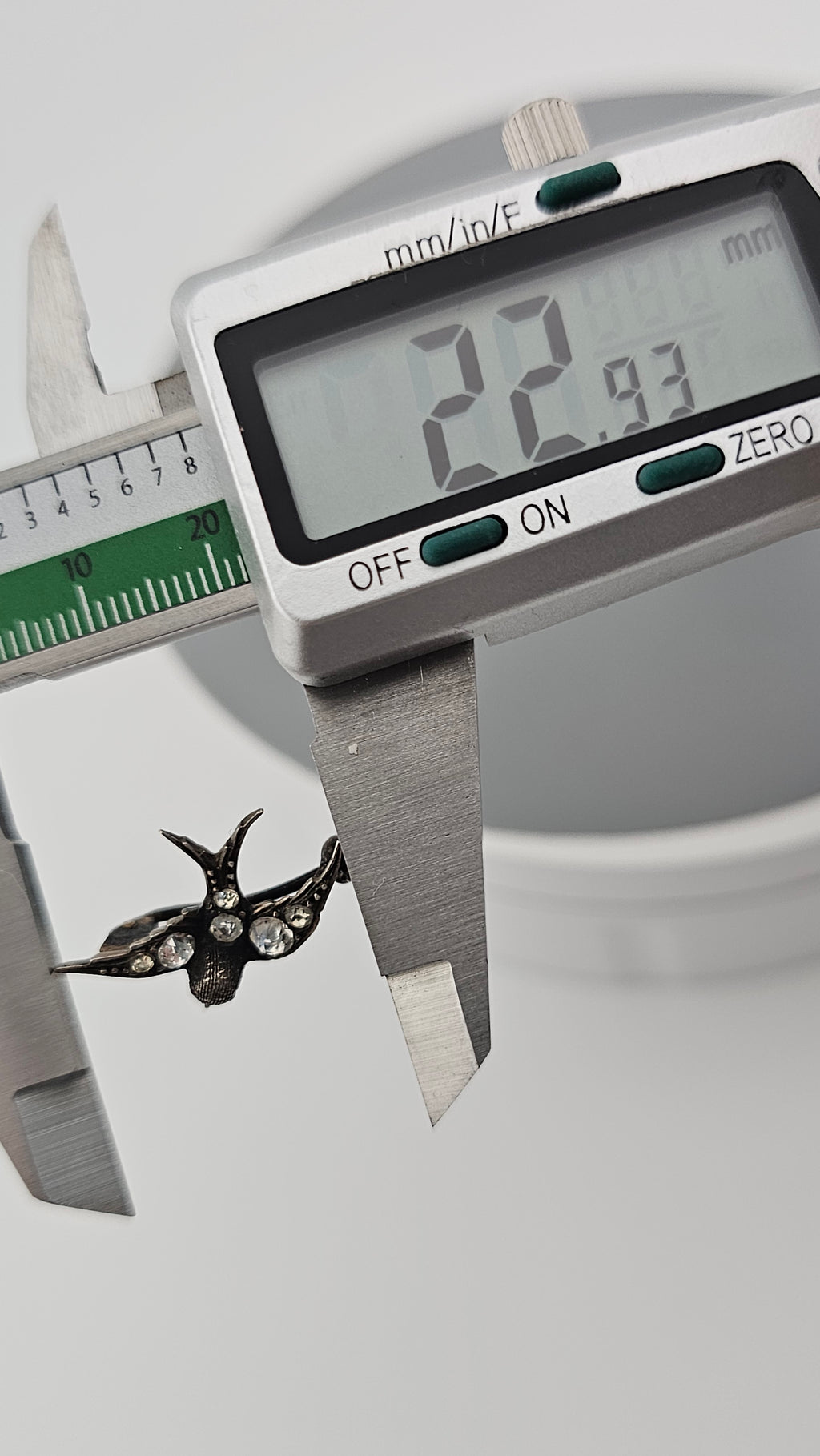 Antique Victorian Silver Paste Swallow Bird Brooch with a Red Paste Eyes