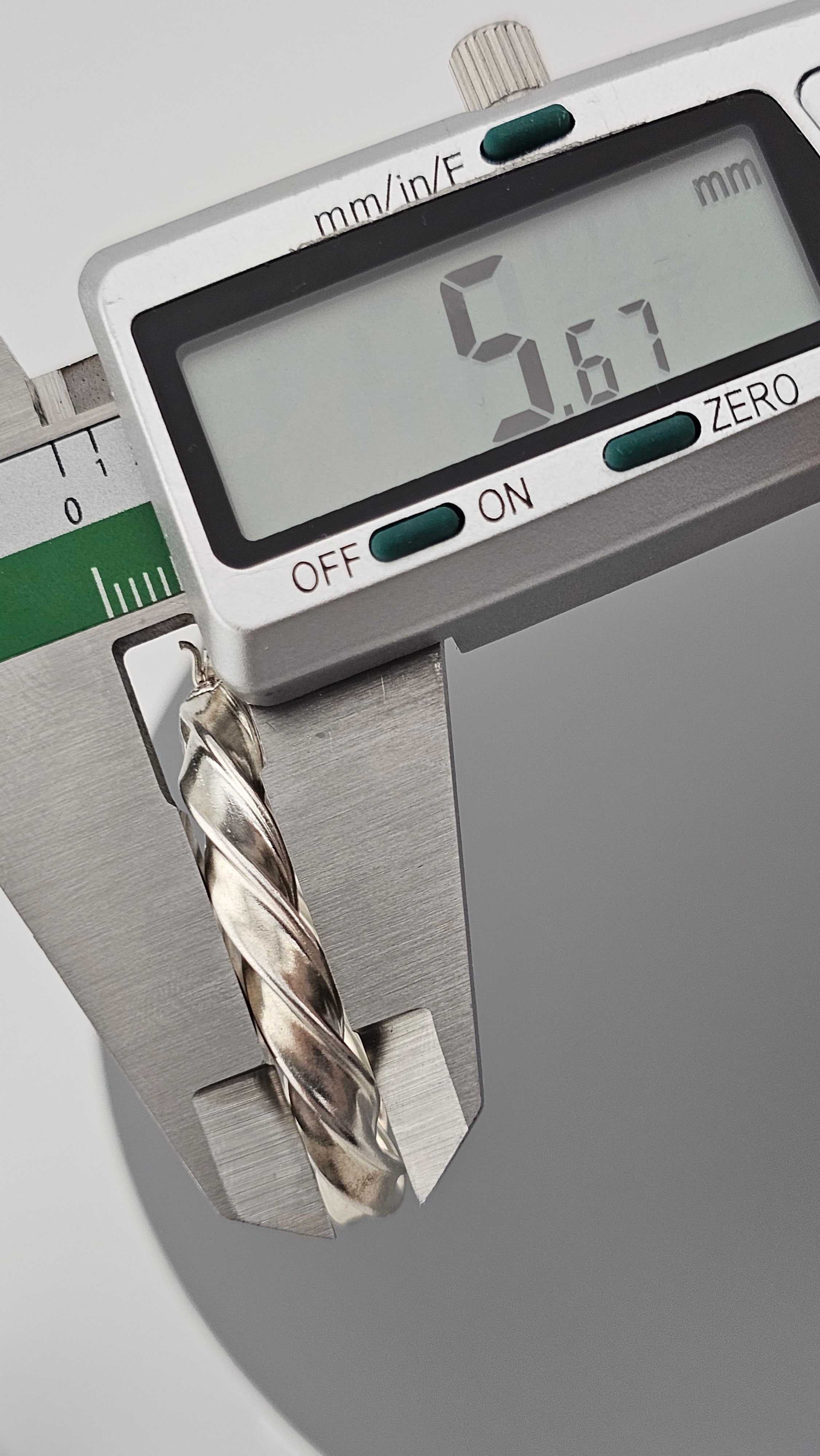 925 Sterling Silver Twisted Oval Hoop Earrings