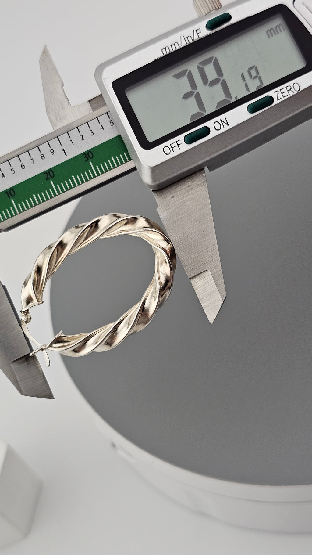 925 Sterling Silver Twisted Oval Hoop Earrings