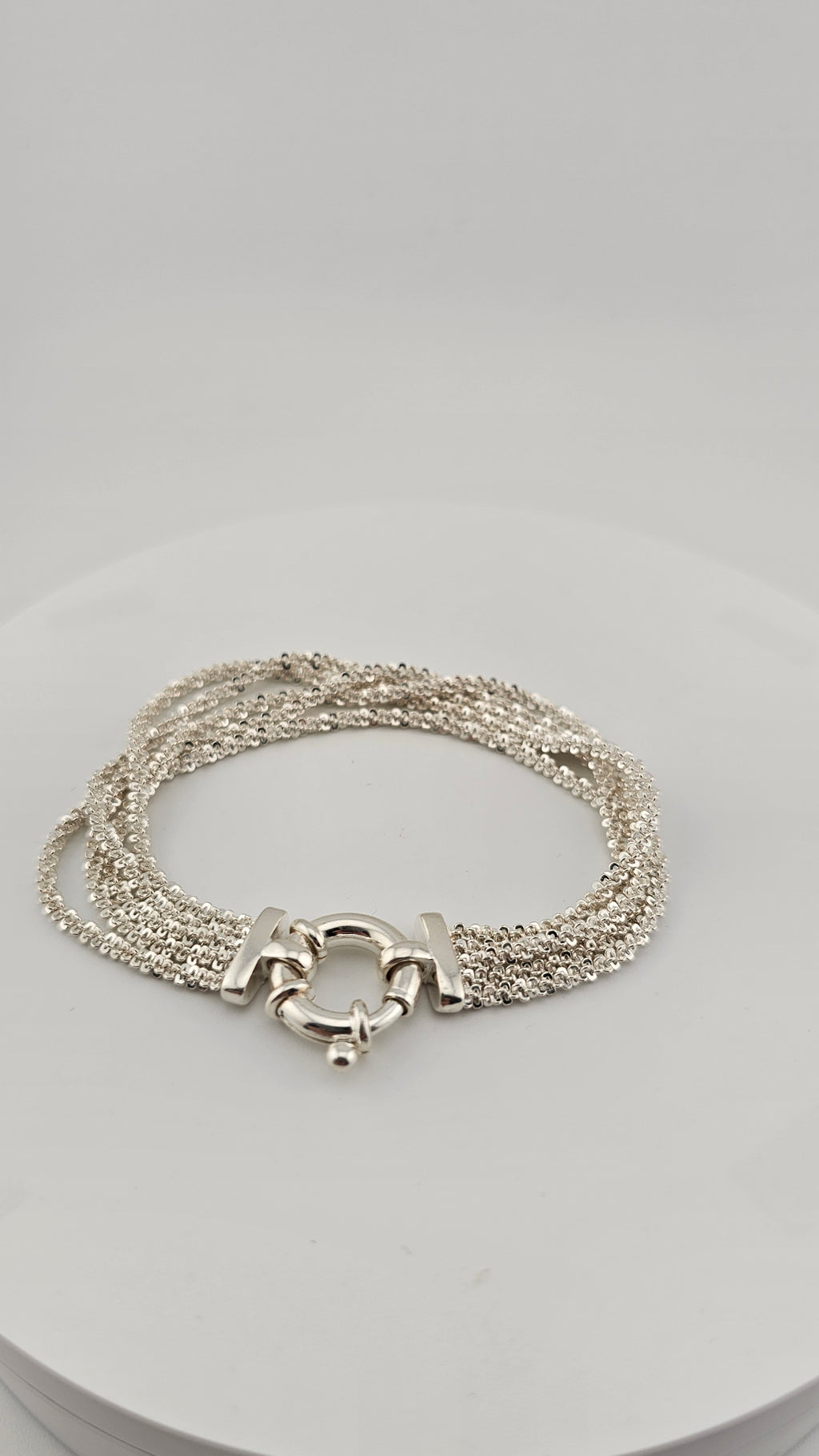 925 Sterling Silver MILOR Italy Fancy Chain  Multi  Row Bracelet