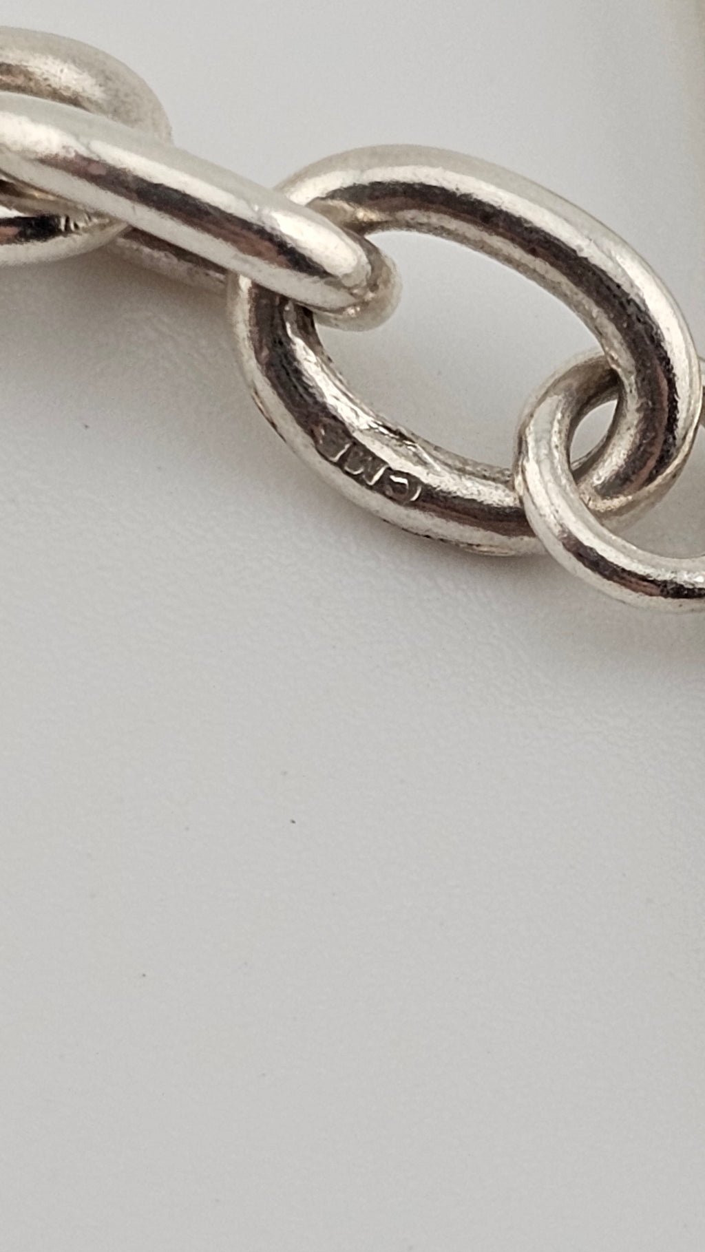 925 Sterling Silver Heart T-bar Toggle Necklace, lengt 41cm