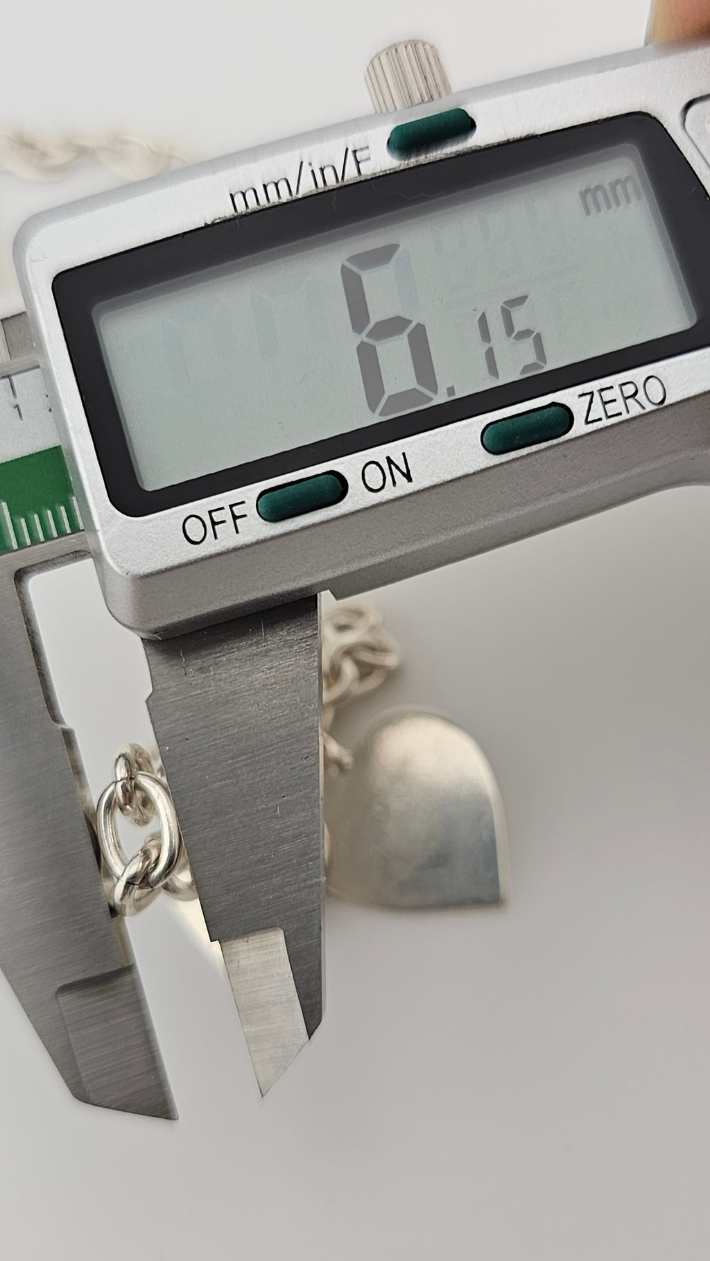 925 Sterling Silver Heart T-bar Toggle Necklace, lengt 41cm