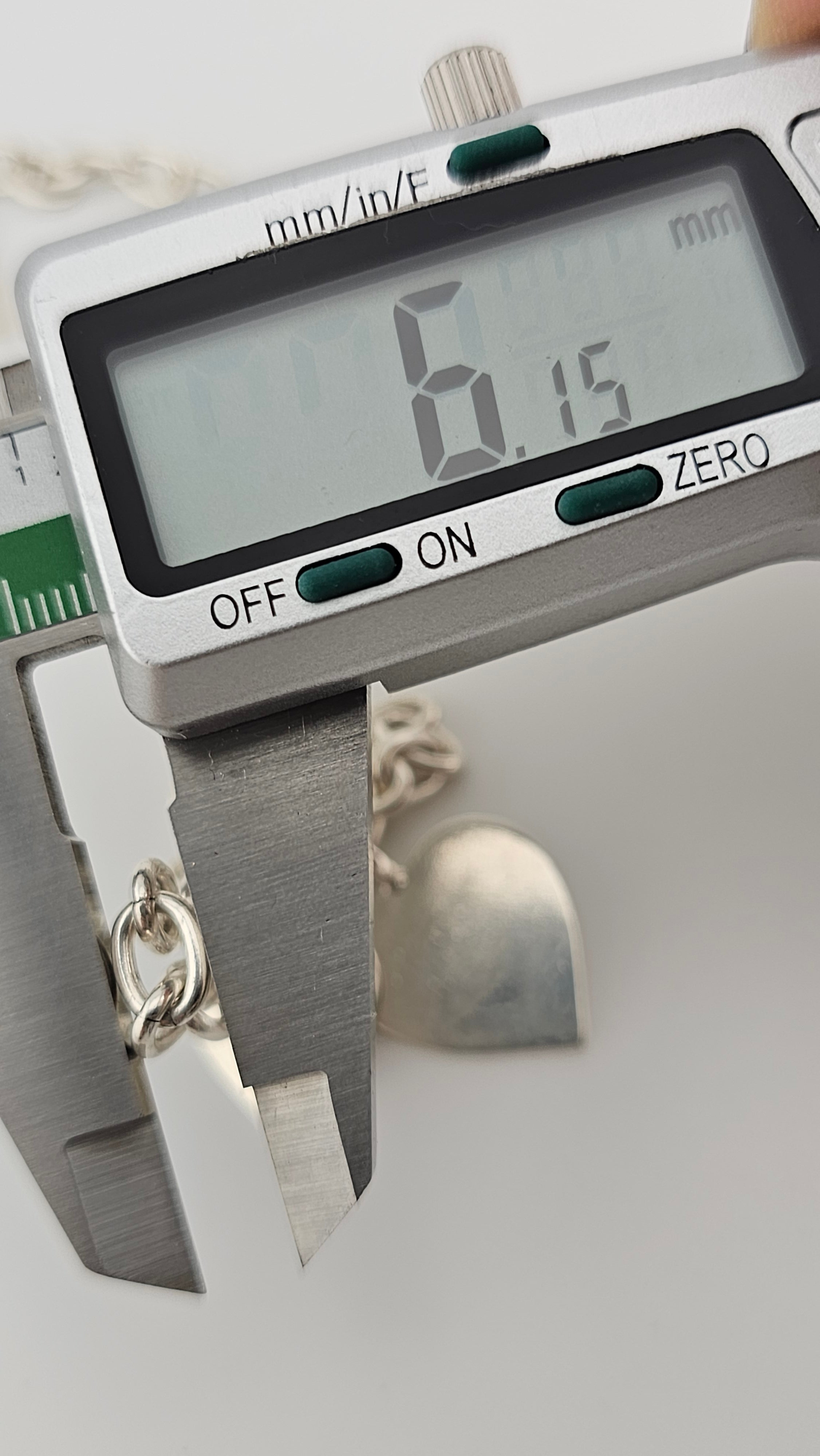 925 Sterling Silver Heart T-bar Toggle Necklace, lengt 41cm