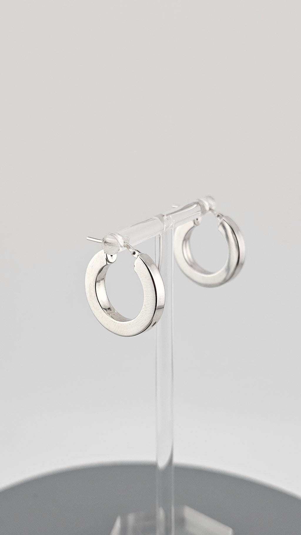 925 Sterling Silver Hoop Tube Earrings