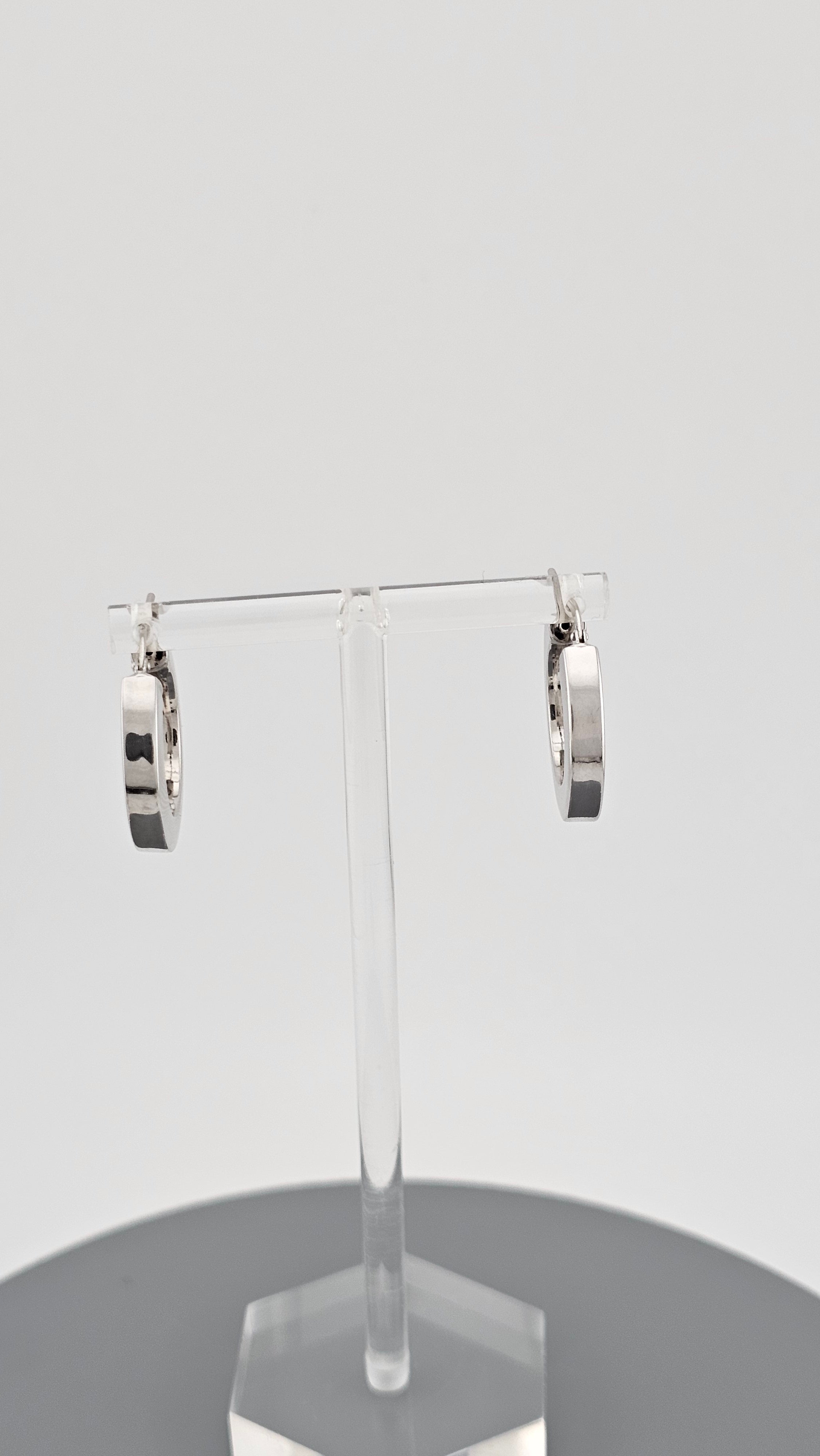 925 Sterling Silver Hoop Tube Earrings