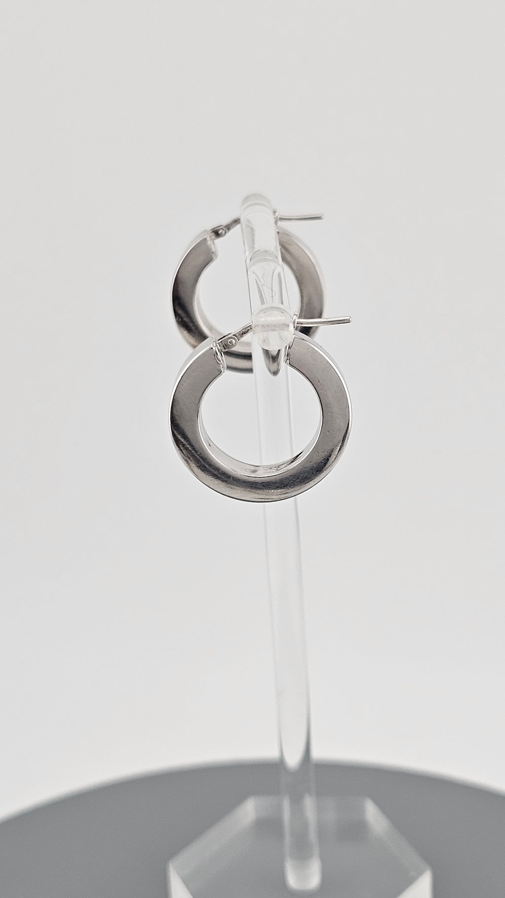 925 Sterling Silver Hoop Tube Earrings