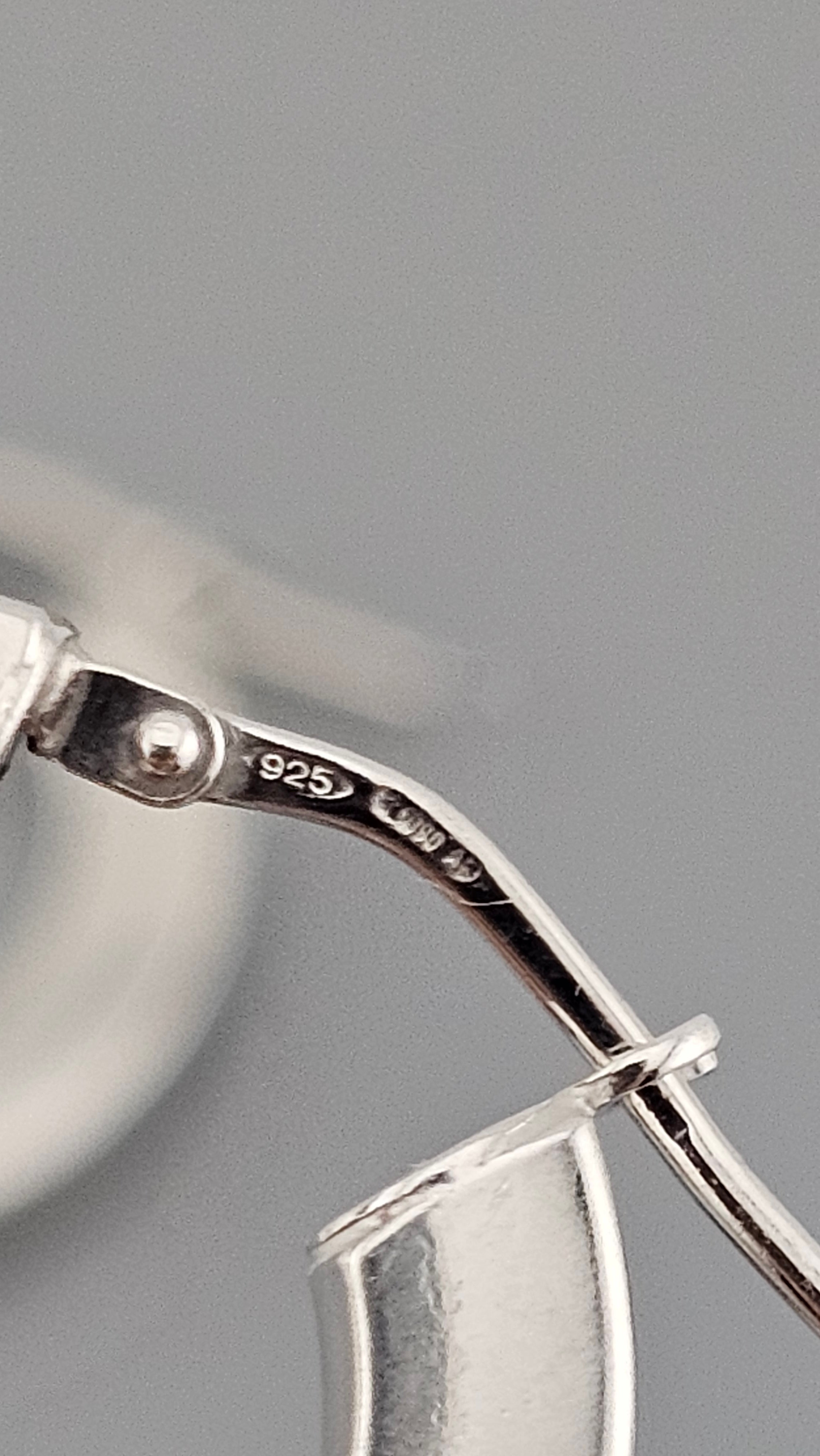 925 Sterling Silver Hoop Tube Earrings