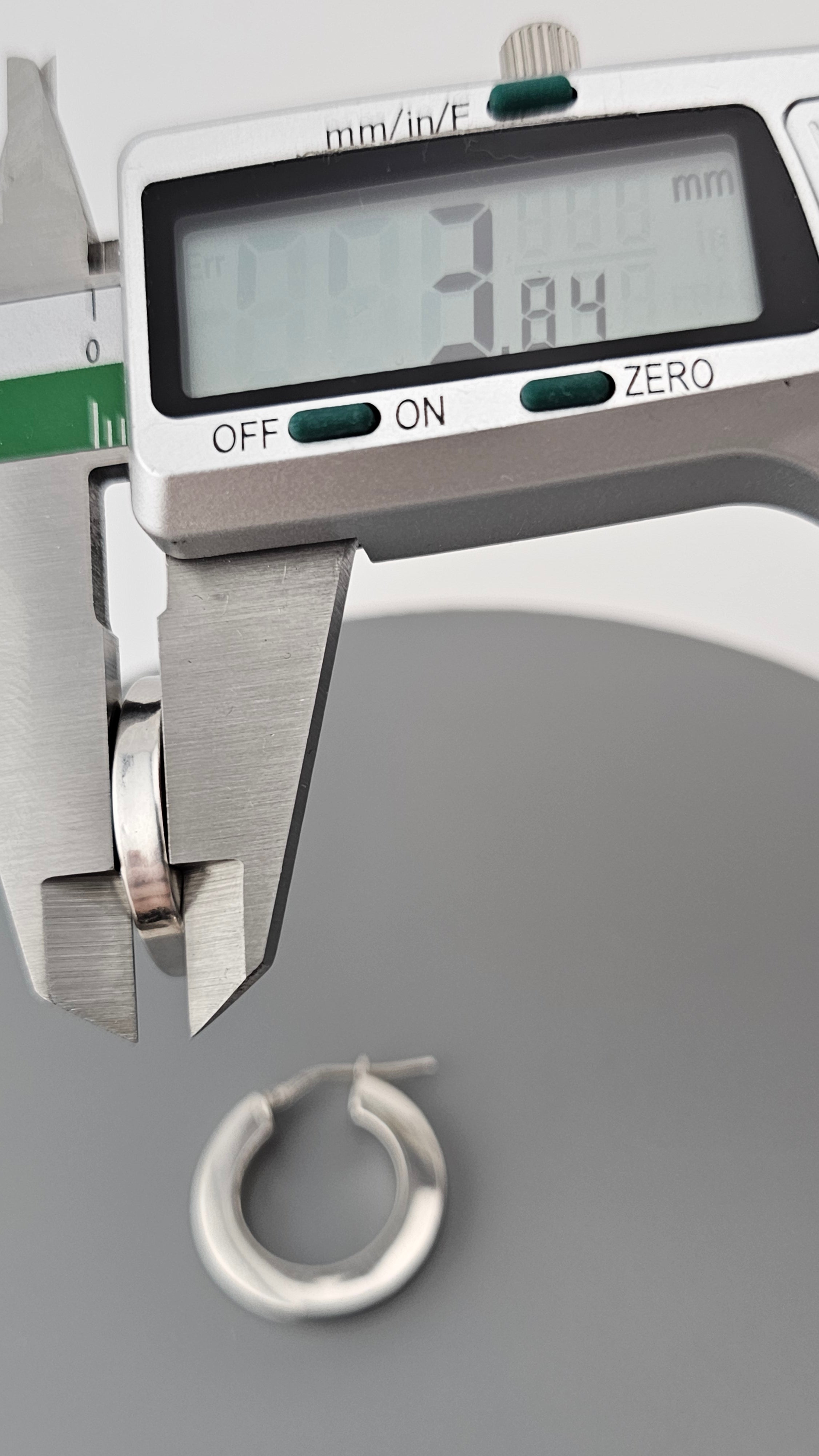 925 Sterling Silver Hoop Tube Earrings