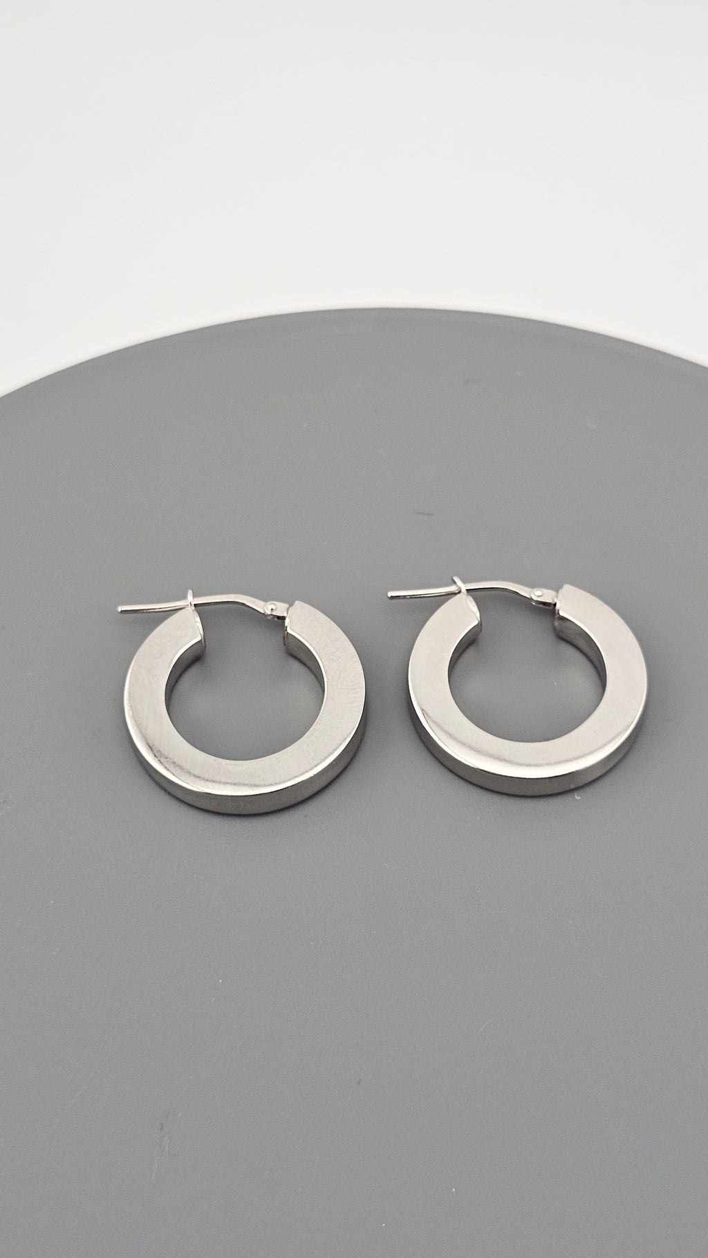 925 Sterling Silver Hoop Tube Earrings