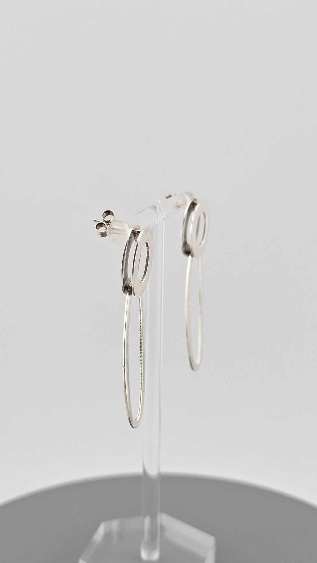 925 Sterling Silver Long Drop Dangle Stud Earrings