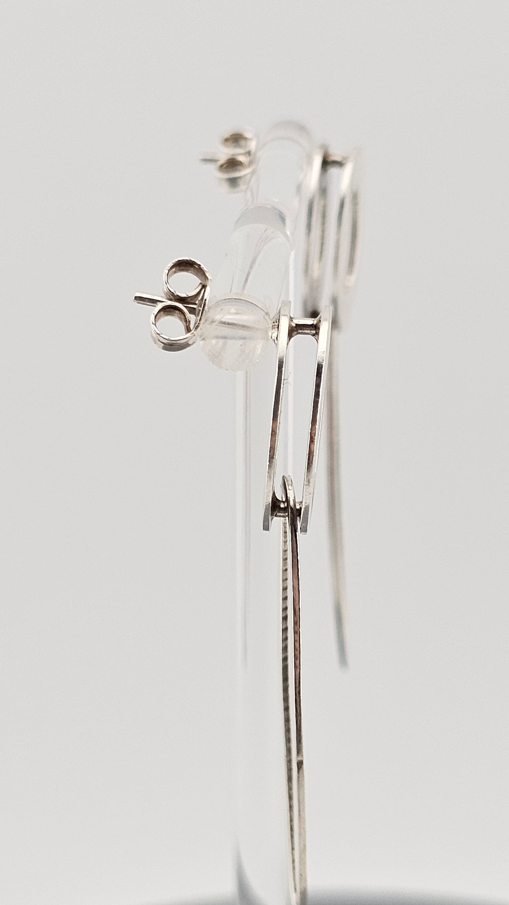 925 Sterling Silver Long Drop Dangle Stud Earrings