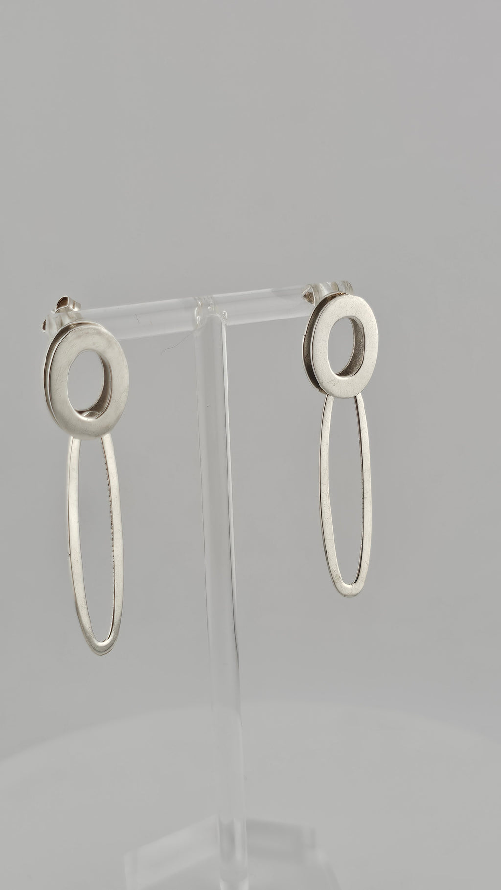 925 Sterling Silver Long Drop Dangle Stud Earrings