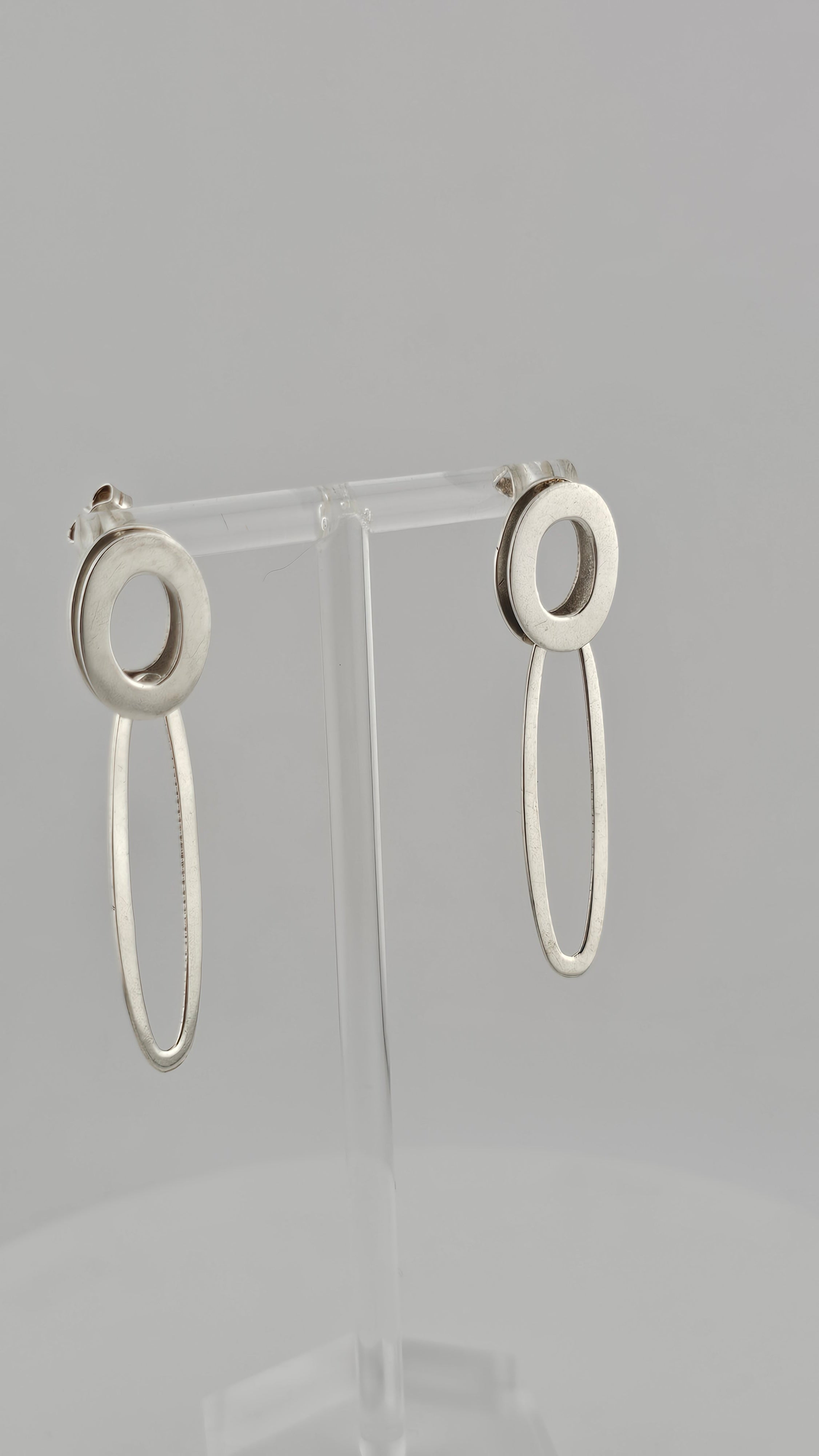 925 Sterling Silver Long Drop Dangle Stud Earrings