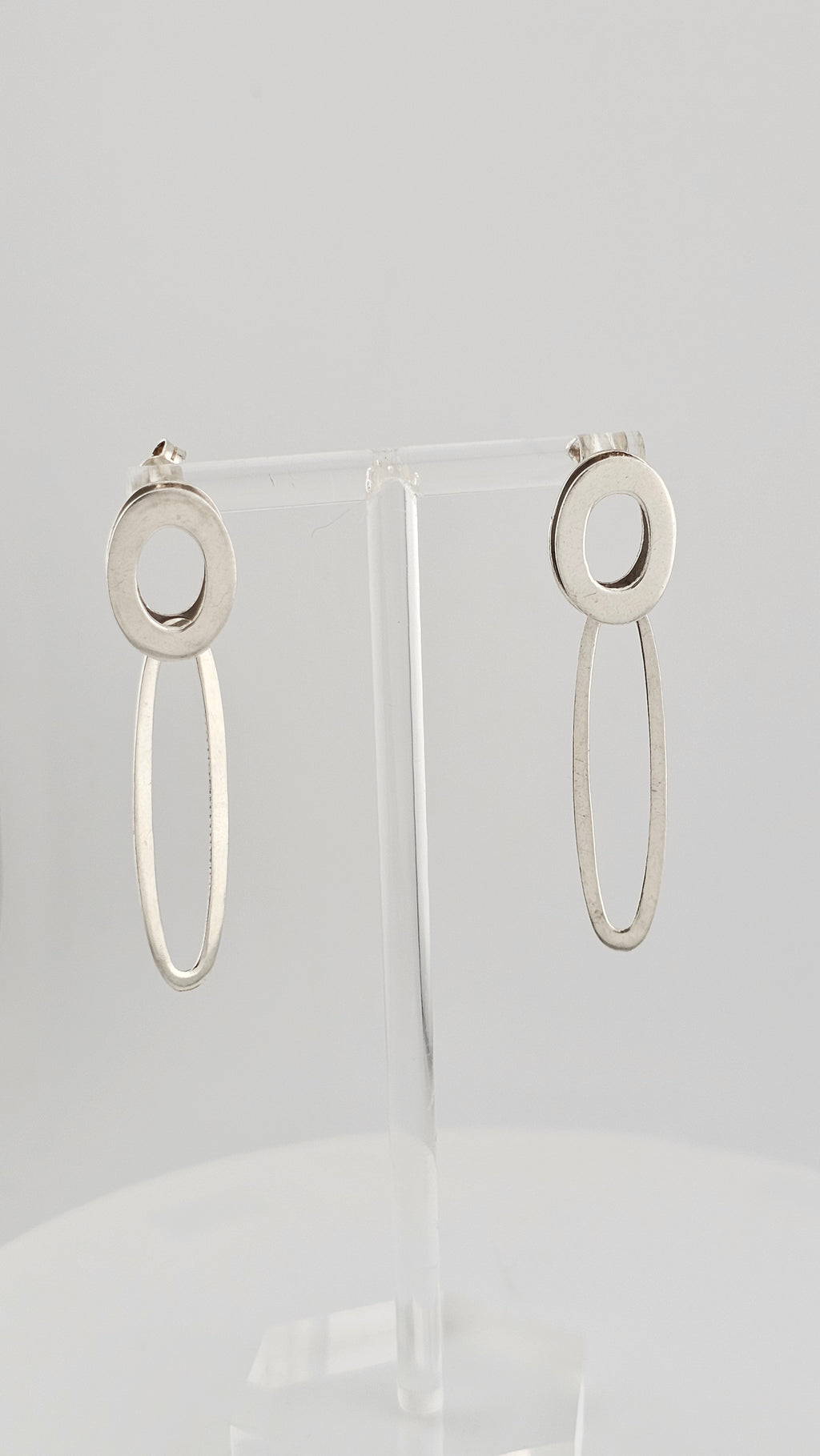 925 Sterling Silver Long Drop Dangle Stud Earrings