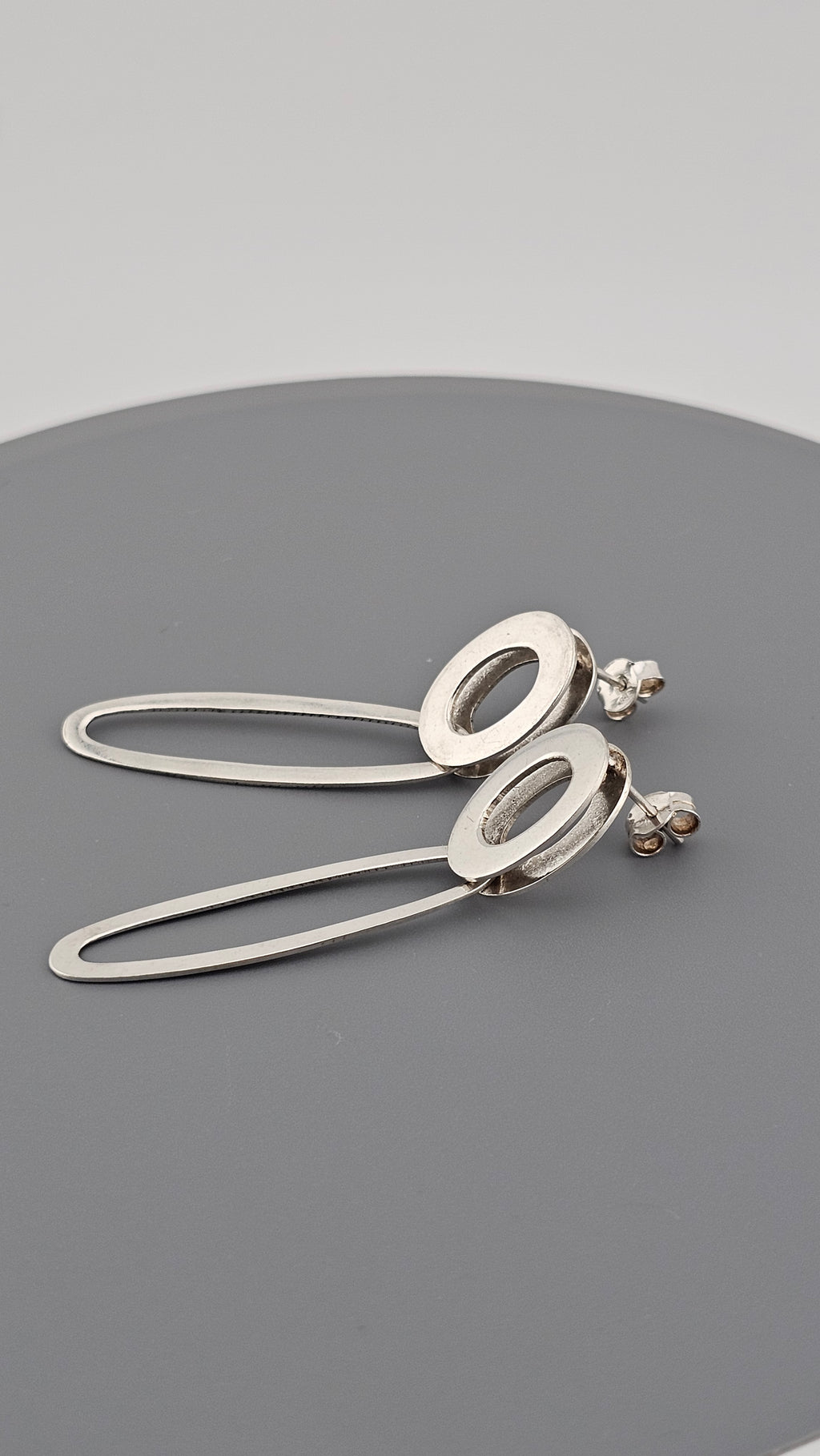 925 Sterling Silver Long Drop Dangle Stud Earrings
