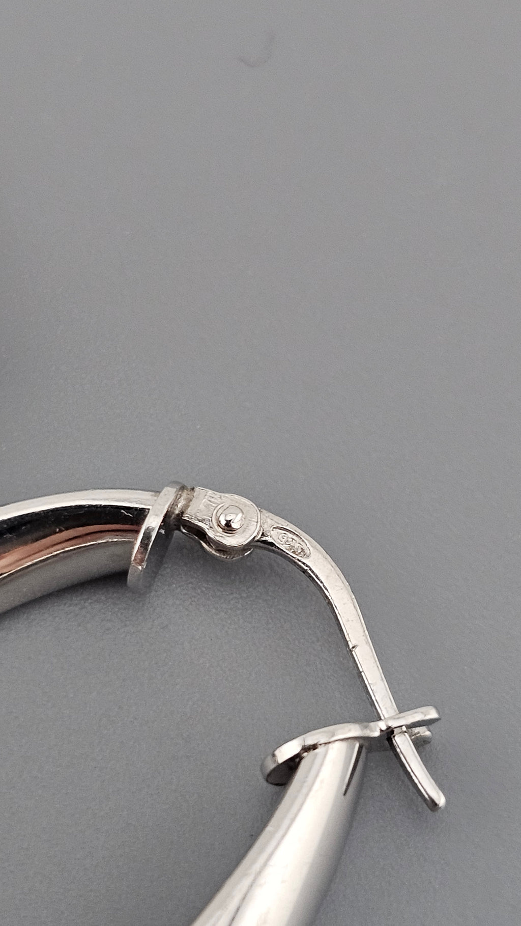 Sterling Silver Oval Twisted Hoop Earrings