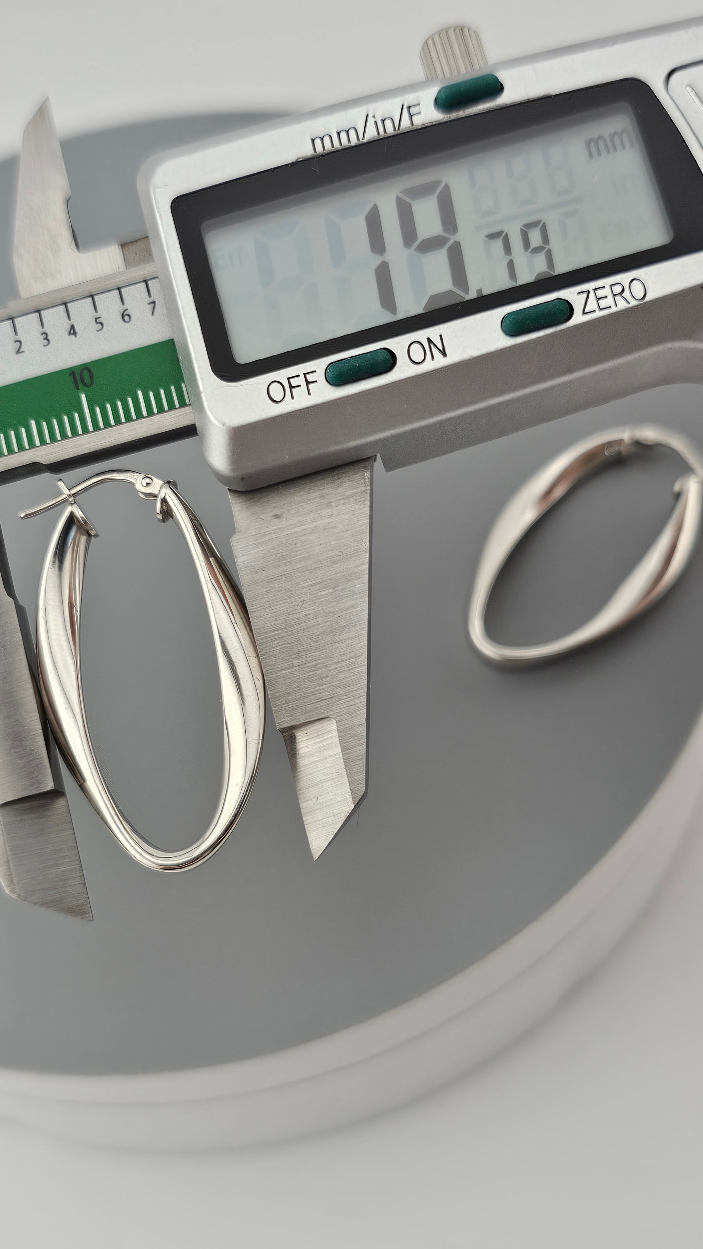 Sterling Silver Oval Twisted Hoop Earrings