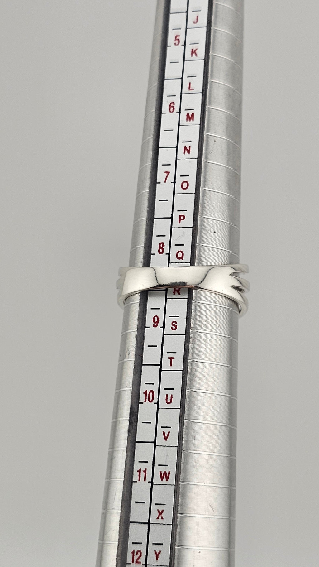 Sterling Silver Bubble Ring set with Cubic Zirconia, size Q 1/2