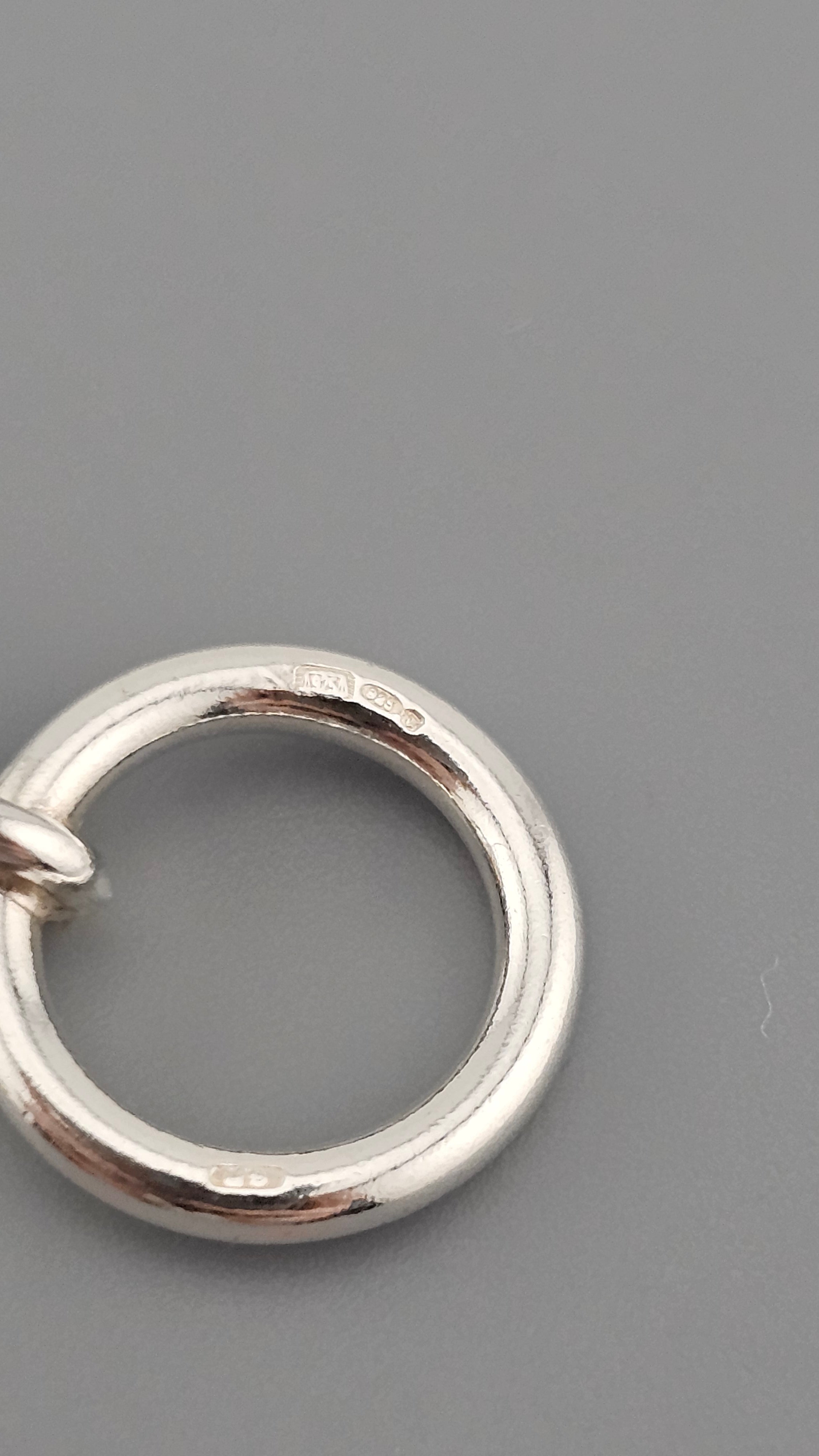 925 Sterling Silver T Bar Heart Charm Chain Bracelet