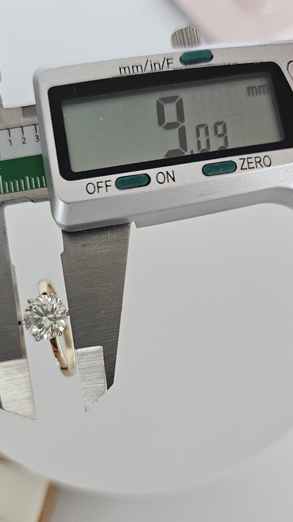 14ct Yellow Gold Solitaire Ring Set With 2.02ct Brilliant Cut Natural Diamond, Size Q