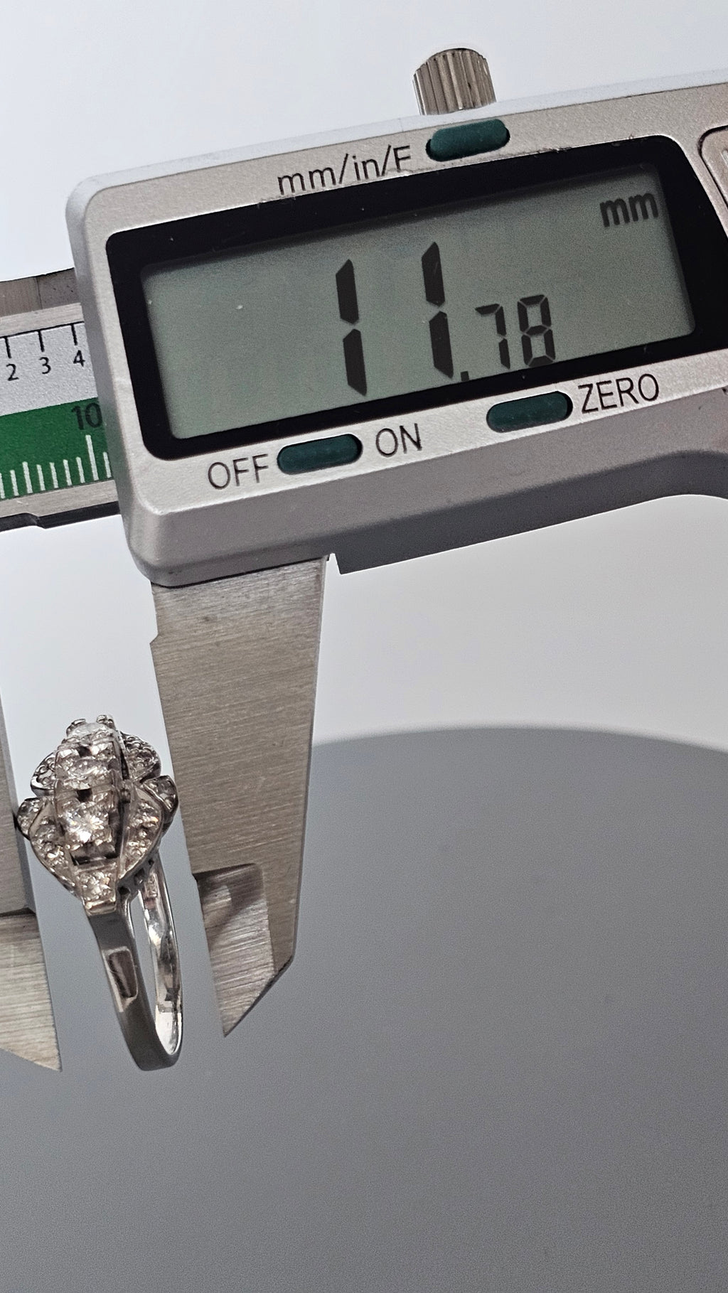 Pre-Owned Art Deco 14ct White Gold Ring Featuring 0.62ct Natural Diamonds