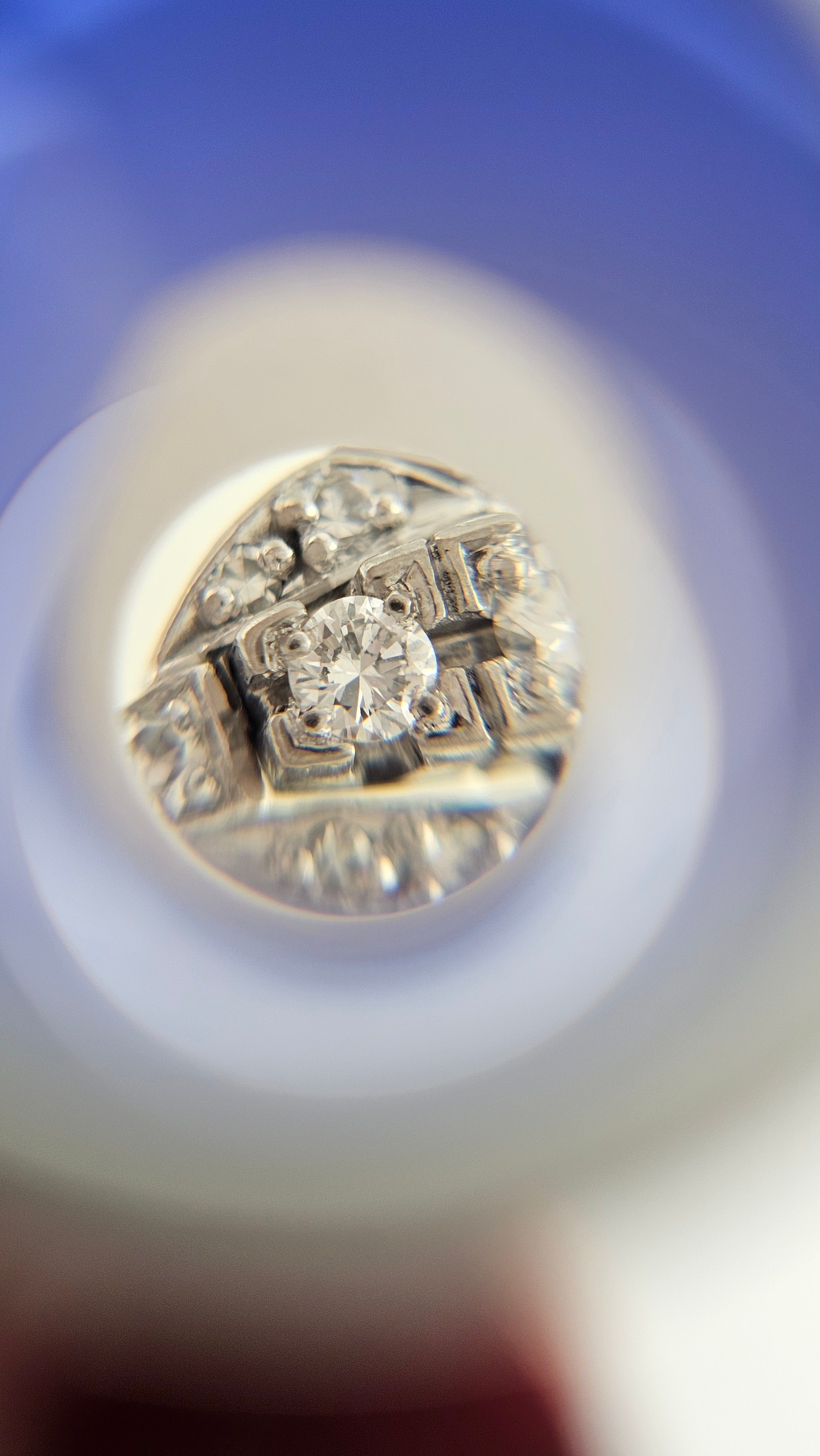 Pre-Owned Art Deco 14ct White Gold Ring Featuring 0.62ct Natural Diamonds