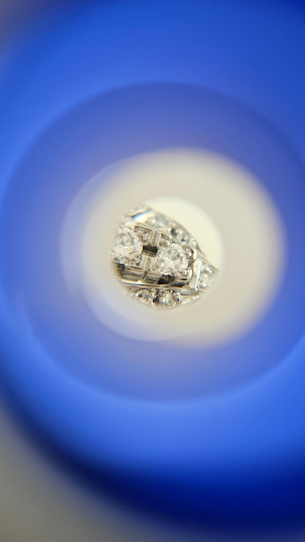 Pre-Owned Art Deco 14ct White Gold Ring Featuring 0.62ct Natural Diamonds